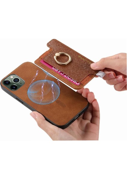 IPhone 11 Için Kılıf Pro Max Manyetik Magsafe Uyumlu Halka Standı Tutucu (Yurt Dışından)