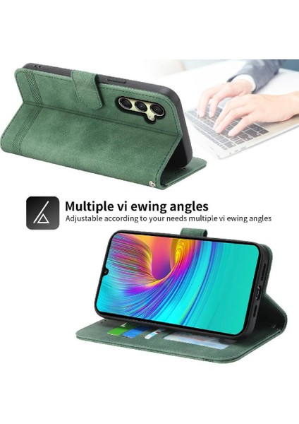 Samsung Galaxy A16 Manyetik Kapatma Kart Yuvaları Nakit Cep Için Flip Case (Yurt Dışından)