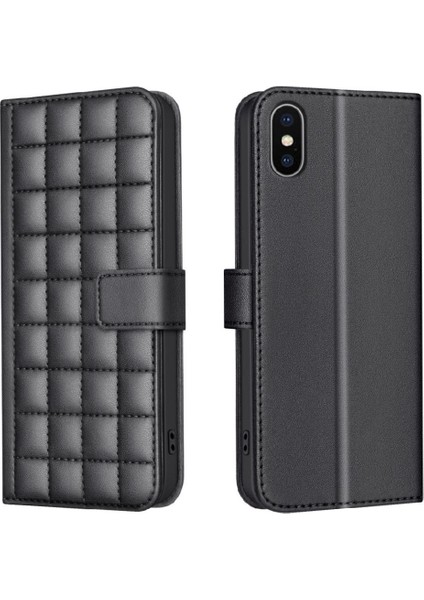 IPhone Xr Için Flip Case Pu Deri Kart Yuvaları Tutucu Iş Basit Tarzı (Yurt Dışından)
