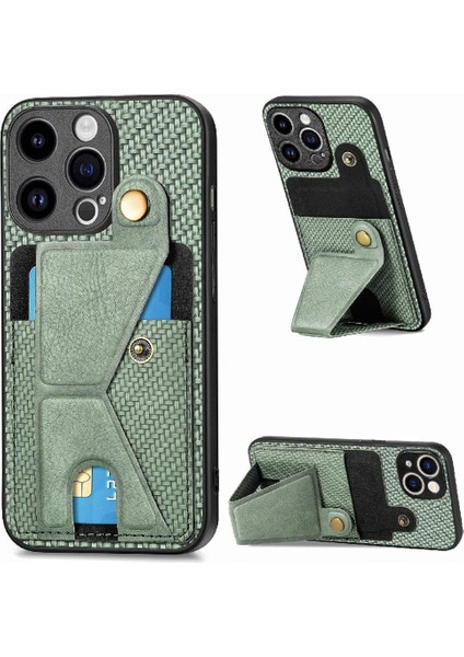IPhone 15 Için Kılıf Pro Max Standı Fonksiyonu Kart Sahibi Manyetik Tasarım (Yurt Dışından)