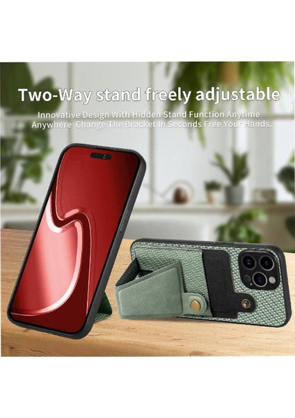IPhone 15 Için Kılıf Pro Max Standı Fonksiyonu Kart Sahibi Manyetik Tasarım (Yurt Dışından)