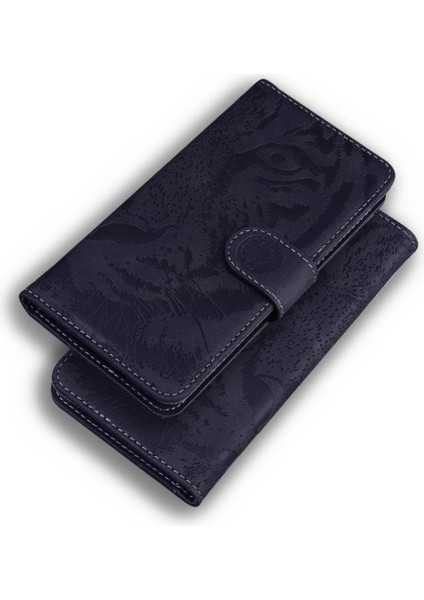 IPhone 14 Için Flip Case Pro Max Deri Cüzdan Kabartmalı Sevimli Kaplan (Yurt Dışından)