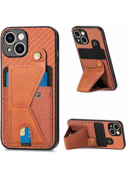 IPhone 15 Için Kılıf Braketi Manyetik Tasarım Standı Fonksiyonu Kart Sahibi (Yurt Dışından)
