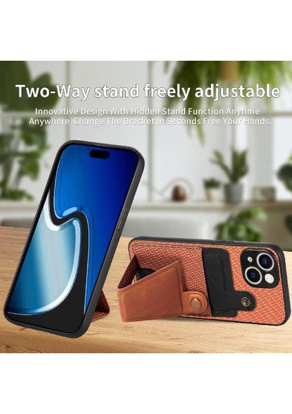 IPhone 15 Için Kılıf Braketi Manyetik Tasarım Standı Fonksiyonu Kart Sahibi (Yurt Dışından) modelleri