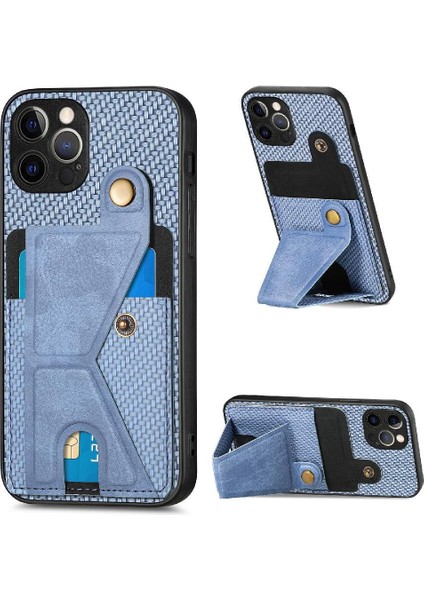 IPhone 12 Için Kılıf Pro Braketi Standı Fonksiyonu Manyetik Tasarım Kart Sahibi (Yurt Dışından)