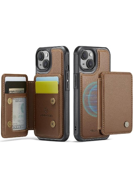 IPhone 15 Için Kılıf Manyetik Rfıd Engelleme Standı Fonksiyonu Ayrılabilir 2 (Yurt Dışından) modelleri