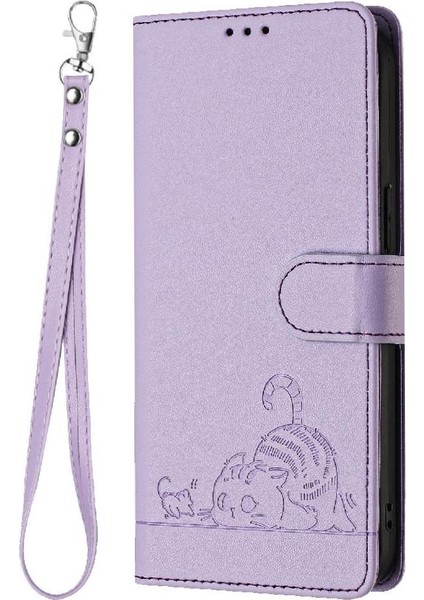 Xiaomi Redmi Için 12 4g Kedi Rfıd Kart Yuvası Tutucu Kickstand Cüzdan (Yurt Dışından)