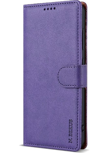 Samsung Galaxy A72 Kart Yuvaları Için Flip Case Çift Katmanlı Koruma Tarafı (Yurt Dışından)