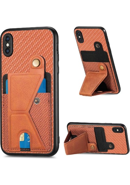 IPhone Xs Max Kart Sahibi Standı Fonksiyonu Braketi Manyetik Tasarım (Yurt Dışından)