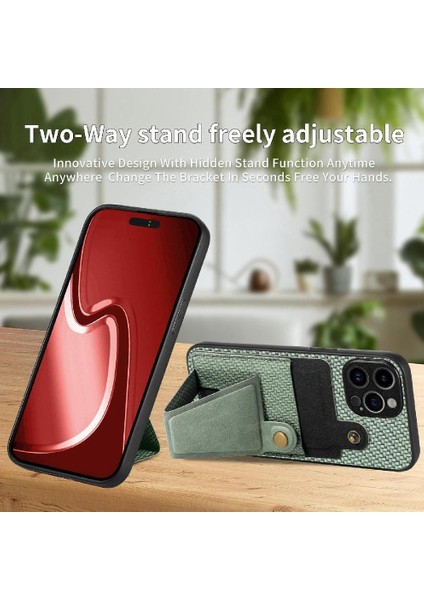 IPhone 15 Için Kılıf Pro Standı Fonksiyonu Kart Sahibi Manyetik Tasarım Braketi (Yurt Dışından) modelleri