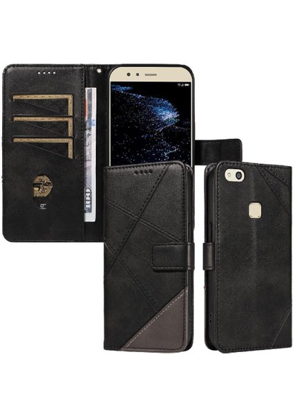 Huawei P10 Lite ve Kart Yuvası Deri Telefon Koruma Kılıfı Için Flip Case (Yurt Dışından)