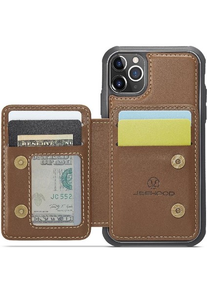 IPhone 11 Için Kılıf Pro Max Rfıd Engelleme Ayrılabilir Cüzdan Standı Fonksiyonu (Yurt Dışından)