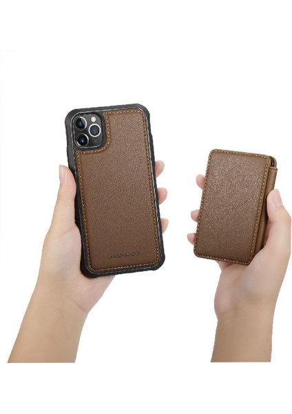 IPhone 11 Için Kılıf Pro Max Rfıd Engelleme Ayrılabilir Cüzdan Standı Fonksiyonu (Yurt Dışından)