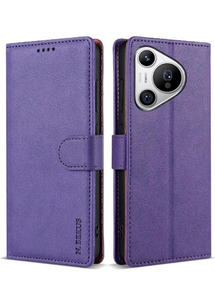 Huawei Pura 70 Kart Yuvaları Için Flip Case Manyetik Kapatma Çift Katmanlı Yan (Yurt Dışından)