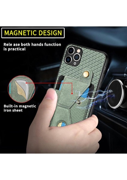 IPhone 11 Için Kılıf Pro Max Braketi Standı Fonksiyonu Cardholder Manyetik (Yurt Dışından) modelleri