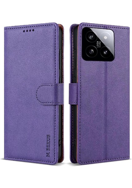 Xiaomi 14 Çift Katmanlı Koruma Kartı Yuvaları Için Flip Case Manyetik Anti (Yurt Dışından)