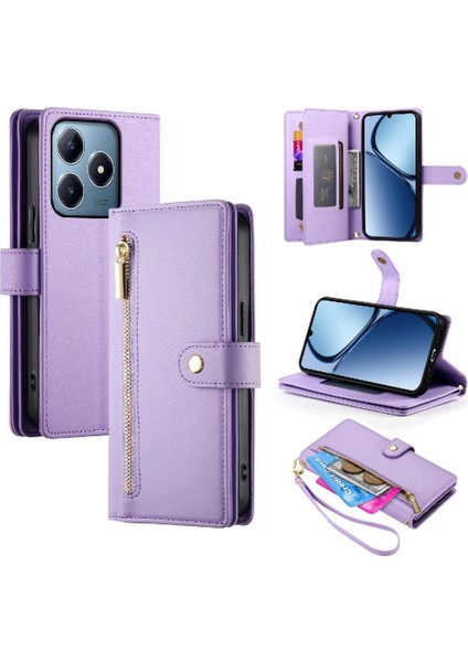 Realme C61 Standı Çok Fonksiyonlu Cüzdan Crossbody Kayışı Için Flip Case (Yurt Dışından) modelleri