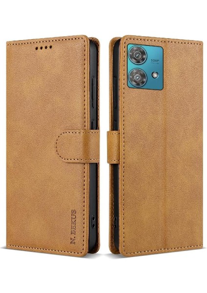 Motorola Kenar 40 Neo Kart Yuvaları Manyetik Kapatma Yan Cep Için Flip Case (Yurt Dışından)