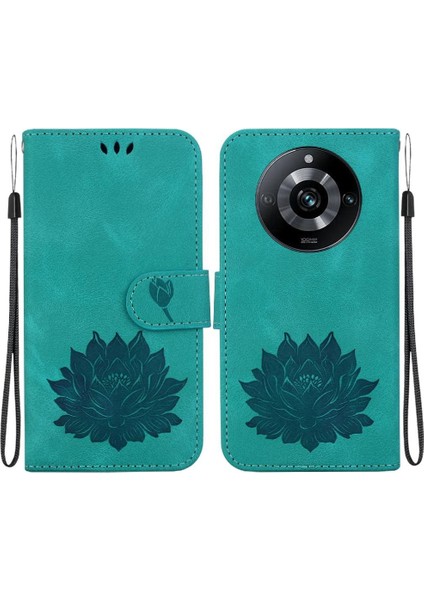 Realme 11 Pro Artı Kabartma Lotus Çiçek Cüzdan Kickstand Için Flip Case (Yurt Dışından)