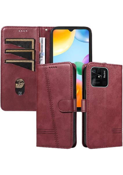 Kredi Kartı Yuvası ile Xiaomi Redmi 10C Için Filp Durumda Cüzdan Telefon Kılıfı Pu (Yurt Dışından) indirimleri