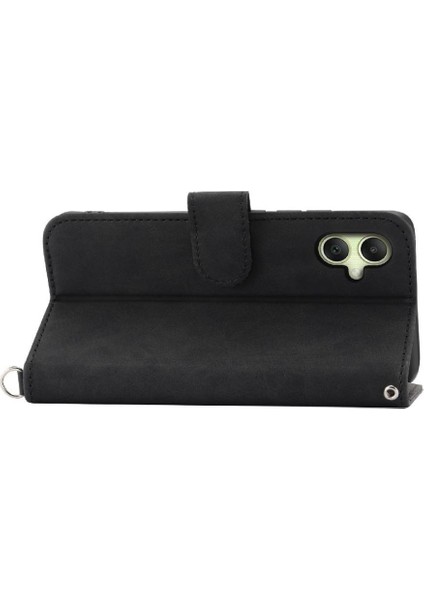 Samsung Galaxy A06 Kabartmalı Bileklik Çoklu Kredi Kartı Için Flip Case (Yurt Dışından)