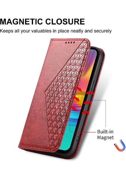 Samsung Galaxy A16 Günlük Kullanım Için Flip Case Eşkenar Dörtgen Şekli El Kayışı Standı (Yurt Dışından)