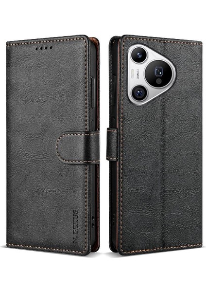 Huawei Pura 70 Kart Yuvaları Için Flip Case Manyetik Kapatma Çift Katmanlı Yan (Yurt Dışından)