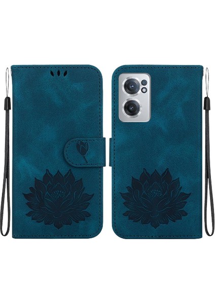 Oneplus Nord Ce 2 5g Kabartma Lotus Çiçek Cüzdan Kickstand Için Flip Case (Yurt Dışından)