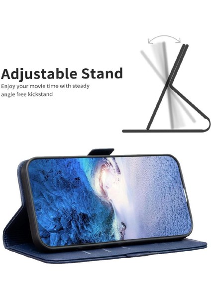 Xiaomi Poco M6 4g Manyetik Kickstand Darbeye Tpu Iç Pu Için Flip Case (Yurt Dışından)