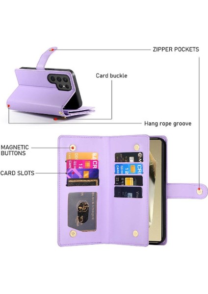Samsung Galaxy S24 Için Flip Case Ultra Iş Standı Crossbody Kayış (Yurt Dışından) modelleri