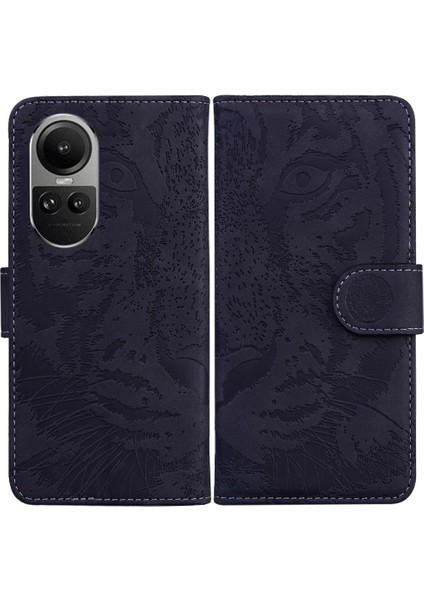 Oppo Oppo 10 Pro 5g Için Flip Case Kabartmalı Sevimli Kaplan Kickstand Koruyucu (Yurt Dışından)