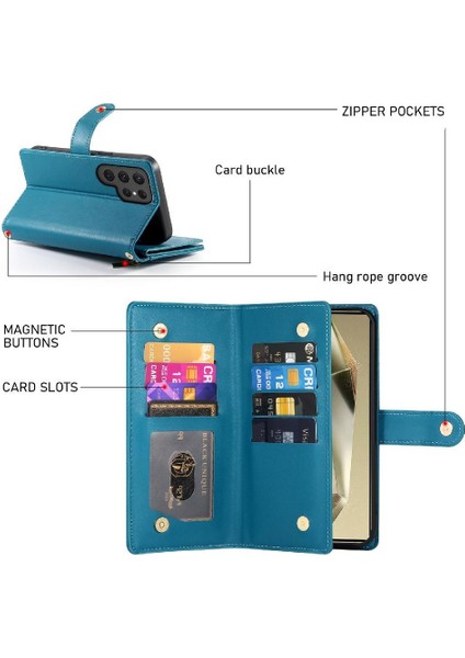 Samsung Galaxy S24 Için Flip Case Ultra Iş Standı Crossbody Kayış (Yurt Dışından) modelleri