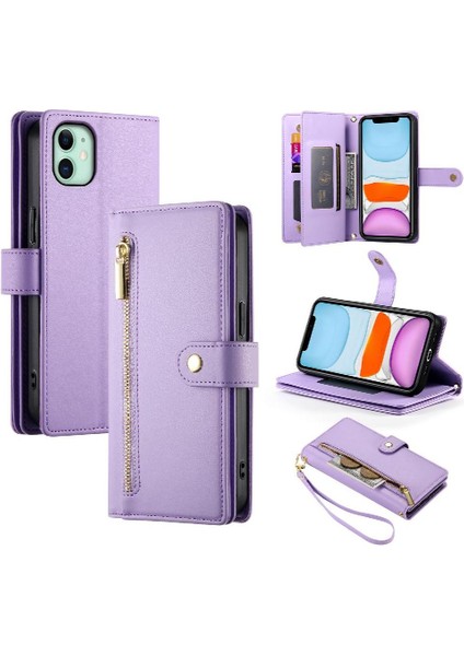 IPhone 11 Için Flip Case Crossbody Kayış Standı Cüzdan Çok Fonksiyonlu (Yurt Dışından) fiyatları