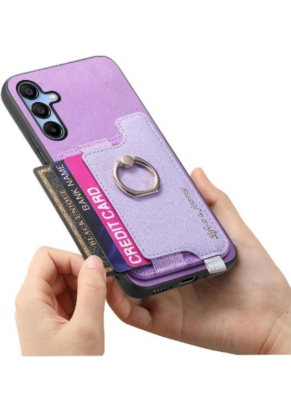 Samsung Galaxy A15 Halka Standı Tutucu Manyetik Cüzdan Magsafe Için Kılıf (Yurt Dışından)