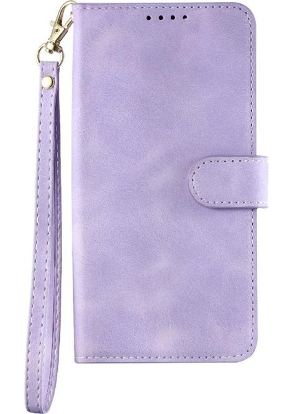 IPhone 13 Için Flip Case Bilek Kayışı Cüzdan Kart Yuvaları Kickstand Pu Deri (Yurt Dışından)