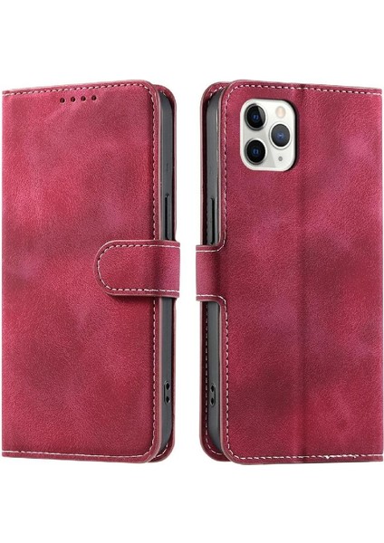 IPhone 11 Için Flip Case Pro Max Manyetik Pu Deri Bilek Kayışı Kickstand (Yurt Dışından)