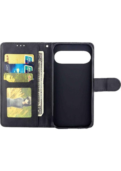 Google Pixel 9 Tam Koruma Kartı Tutucu Kickstand Pu Için Filp Durumda (Yurt Dışından) modelleri