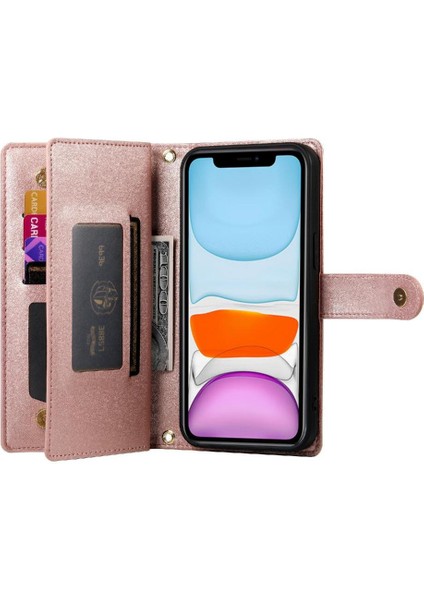 IPhone 11 Için Flip Case Crossbody Kayış Standı Cüzdan Çok Fonksiyonlu (Yurt Dışından) fiyatları
