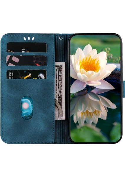 Manyi Mall Nokia Nokia Kickstand Kabartma Lotus Çiçek Kickstand Manyetik Için Flip Case (Yurt Dışından)