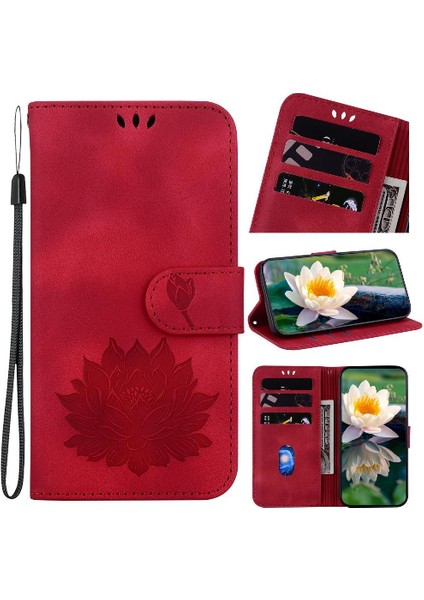 Manyi Mall Nokia Nokia Kickstand Kabartma Lotus Çiçek Kickstand Manyetik Için Flip Case (Yurt Dışından)