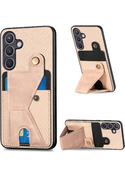 Samsung Galaxy S24 Manyetik Tasarım Cardholder Için Kılıf Braketi Standı (Yurt Dışından)