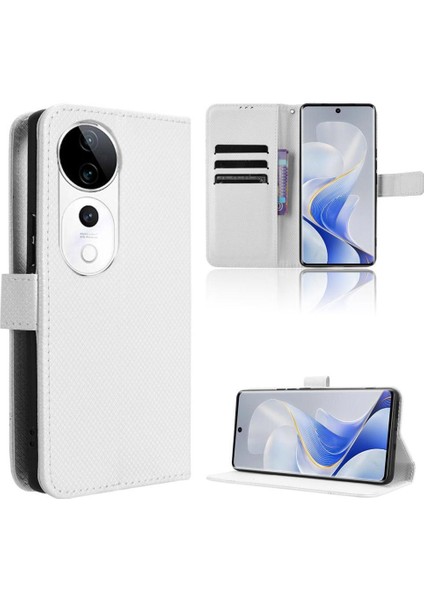 Vivo S19 Pro 5g Için Kickstand Kart Tutucu Kapak Manyetik Cüzdan (Yurt Dışından)