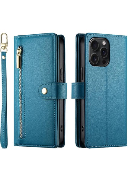 IPhone 15 Için Flip Case Pro Max Crossbody Kayış Standı Çok Fonksiyonlu (Yurt Dışından)