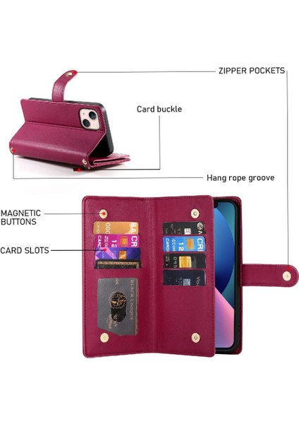 IPhone 13 Için Flip Case Mini Crossbody Kayış Iş Çok Fonksiyonlu (Yurt Dışından) fırsatları