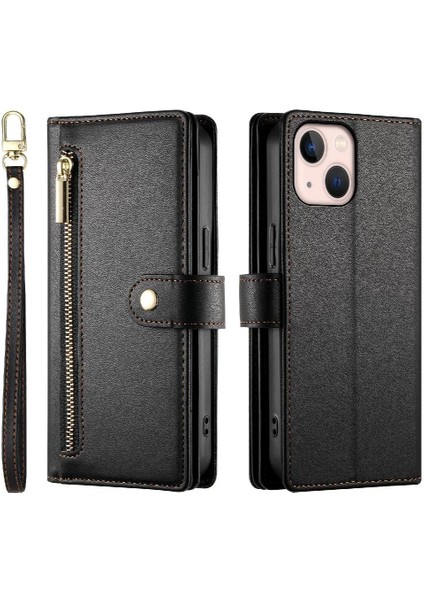 IPhone 13 Için Flip Case Mini Crossbody Kayış Iş Çok Fonksiyonlu (Yurt Dışından)