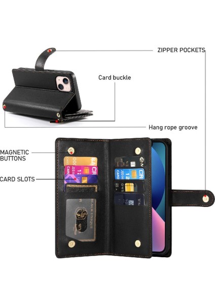 IPhone 13 Için Flip Case Mini Crossbody Kayış Iş Çok Fonksiyonlu (Yurt Dışından) indirimleri