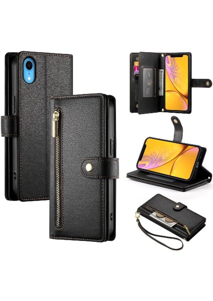 IPhone Xr Standı Cüzdan Çok Fonksiyonlu Crossbody Askısı Için Flip Case (Yurt Dışından) modelleri