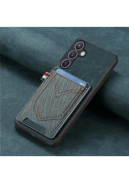 Samsung Galaxy S24 Artı Kot Cep Tasarım Crad Yuvası Manyetik (Yurt Dışından) indirimleri
