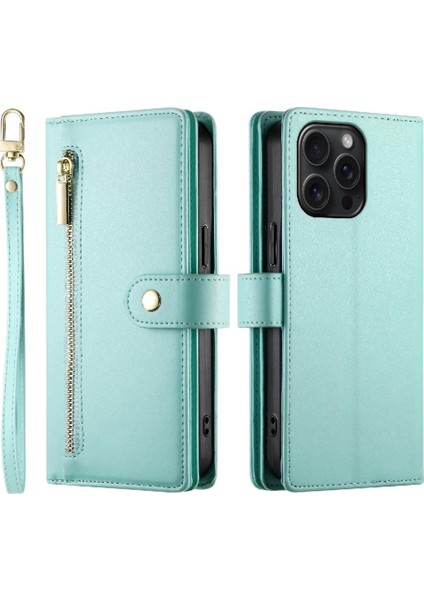 IPhone 15 Için Flip Case Pro Max Crossbody Kayış Standı Çok Fonksiyonlu (Yurt Dışından)