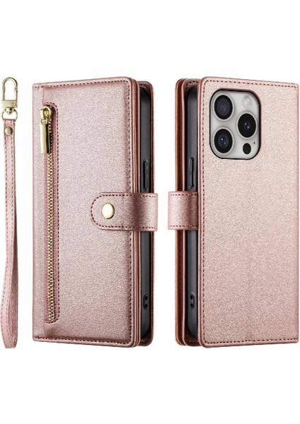 IPhone 16 Için Flip Case Pro Çok Fonksiyonlu Iş Crossbody Kayış (Yurt Dışından)